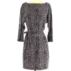 AX Armani Exchange Womens Gray Animal Print Crystal Dress Size 2